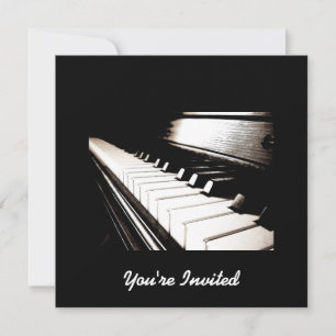 Piano Keys Invitation
