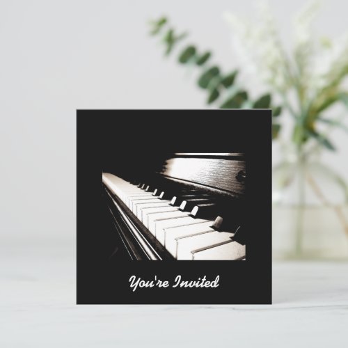 Piano Keys Invitations Customizable Flat Invite