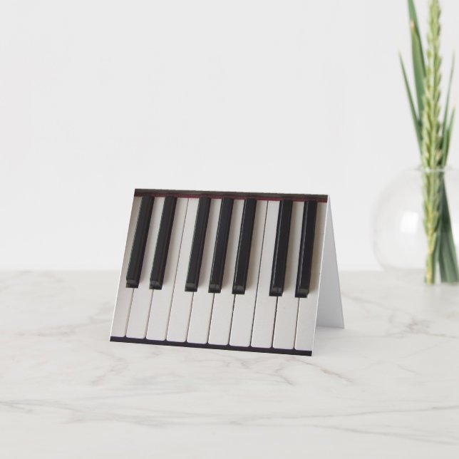 Piano Keys Ivory and Ebony Card (Front)