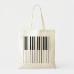 Piano Keys Ivory White And Black Tote Bag at Zazzle