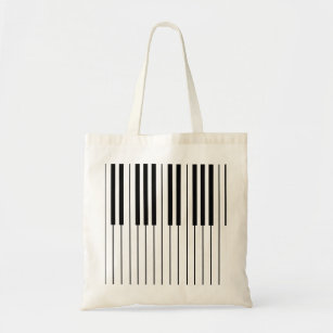 Piano Keys ivory white and black Tote Bag