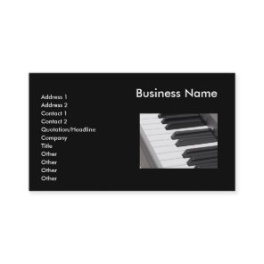 Piano Keys Keyboard Business Card