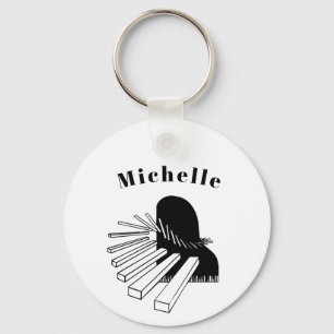 Piano keys keychain for kids, pianist or teacher
