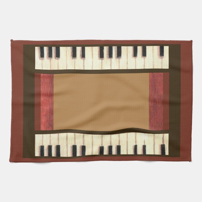Piano Keys Kitchen Towel by Kristie Hubler (Horizontal)