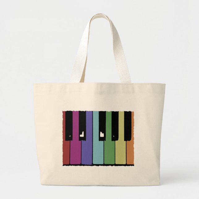 Piano Keys Large Tote Bag (Front)