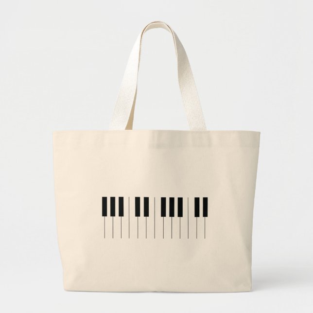 Piano Keys Large Tote Bag (Front)
