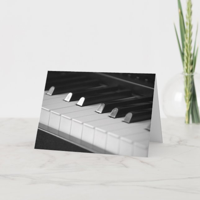 Piano keys letterpress thank you card (Front)