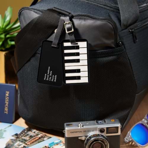 Piano Keys Luggage Tag