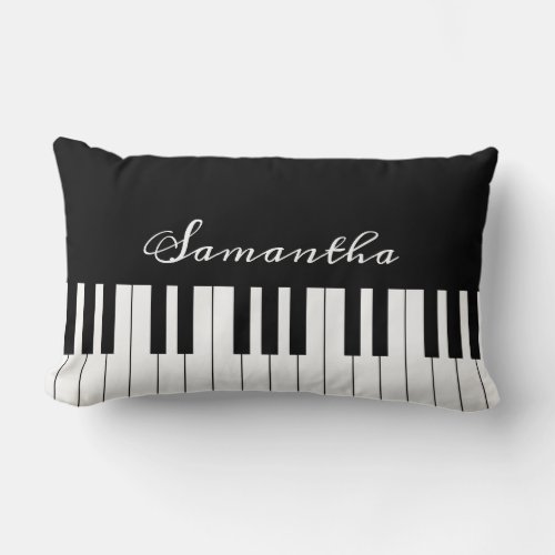 Piano keys lumbar pillow