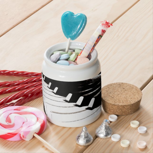 Piano Keys Macro Candy Jar (In Situ)