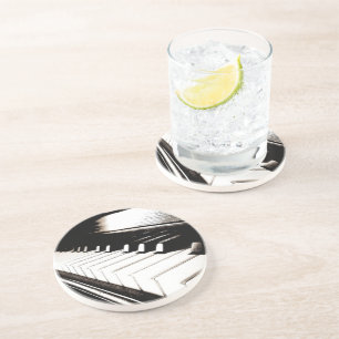 Piano Keys Macro Drink Coaster