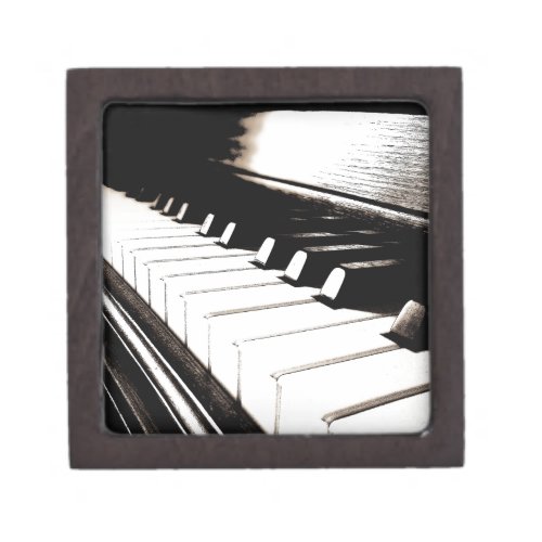 Piano Keys Macro Keepsake Box