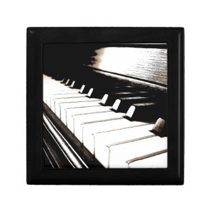 Piano Keys Macro Keepsake Box