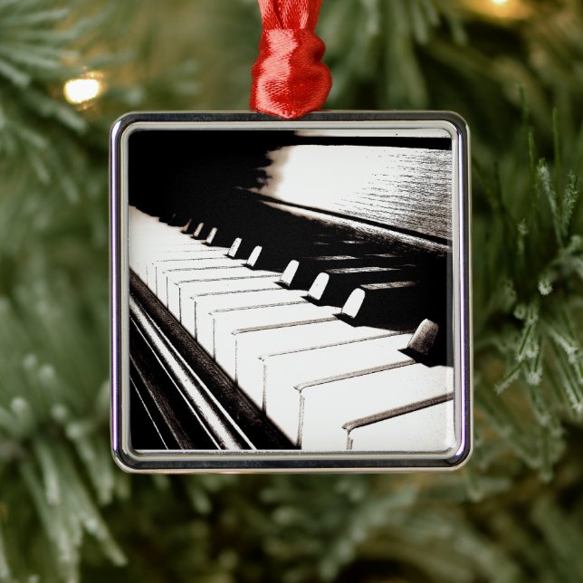 Piano Keys Macro Metal Ornament (Tree)