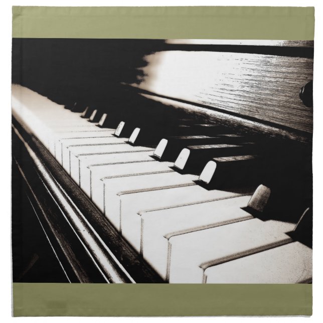 Piano Keys Macro Napkin (Front)