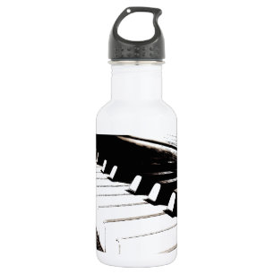 Piano Keys Macro Stainless Steel Water Bottle