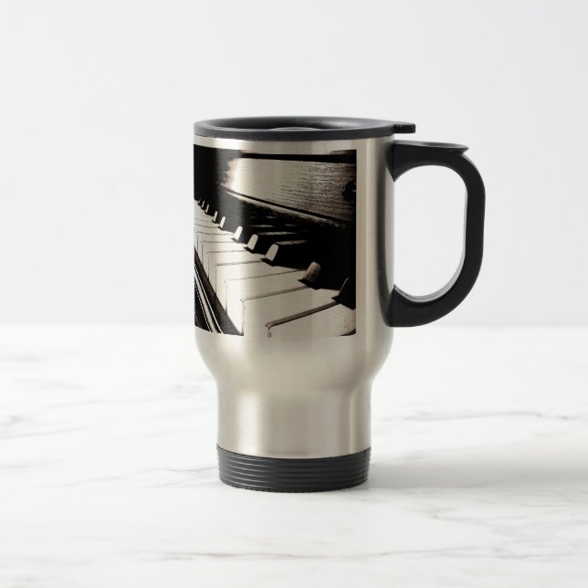 Piano Keys Macro Travel Mug (Right)