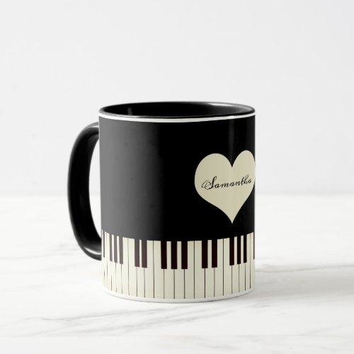 Piano keys mug