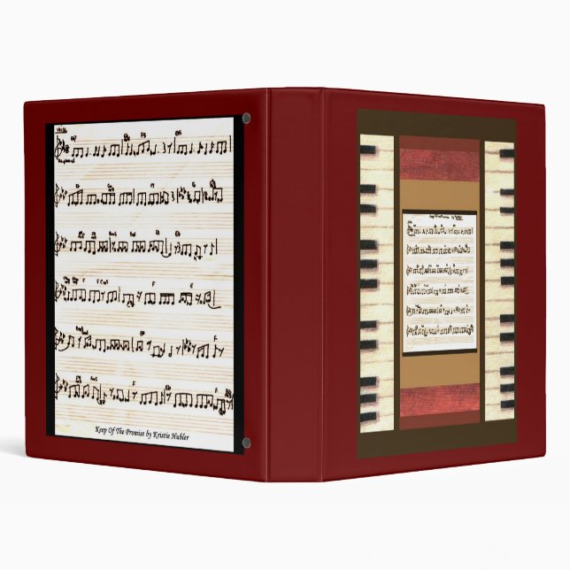 piano keys music border  sheet music binder (Background)