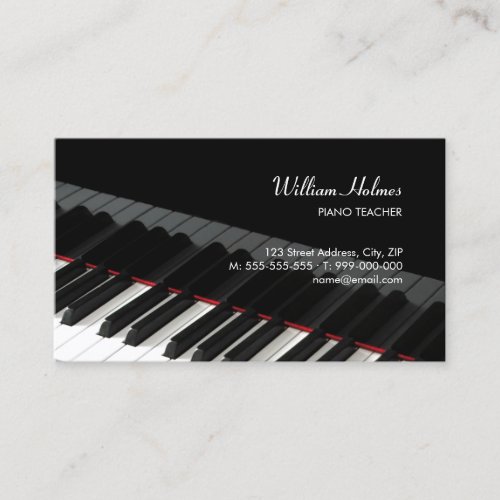 Piano Keys Music business card