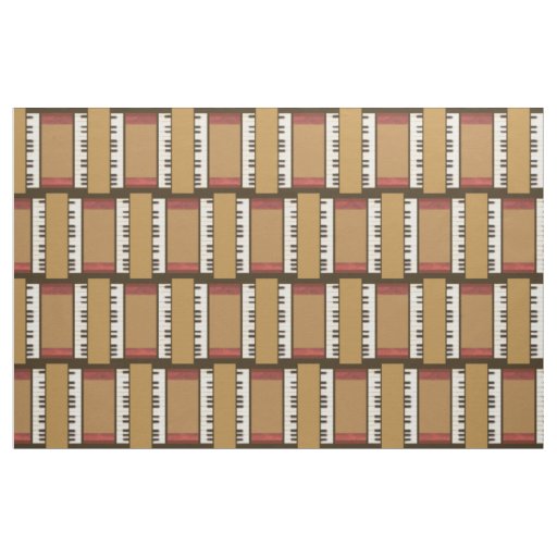 Piano Keys Music Frame Border Fabric