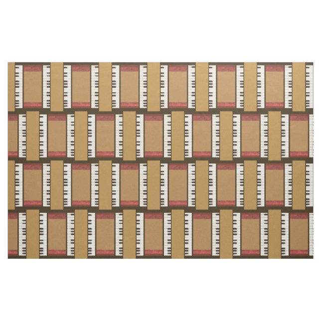 Piano Keys Music Frame Border Fabric (Fat Quarter)