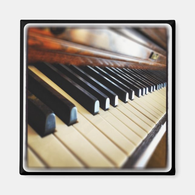 Piano Keys Music Gifts Square Fridge Magnet (Front)