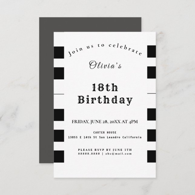 PIANO KEYS MUSIC LOVER celebration theme Invitation (Front/Back)