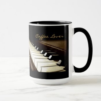 Piano Keys Music Lover Coffee Lover Drinking Mug by OnlineGifts at Zazzle