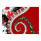 Piano Keys Music Notes Grunge Floral Swirls
