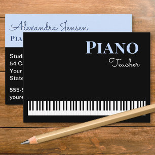 Piano Keys Music Teacher Keyboard Tutor Business Card