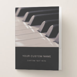 Piano Keys Music Teacher Modern Elegant Pocket Folder