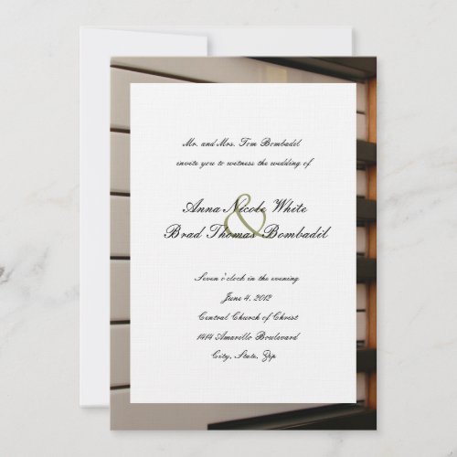 Piano Keys Music Wedding Invitation