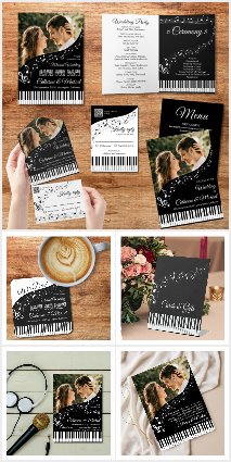 Piano Keys Musical Notes Wedding