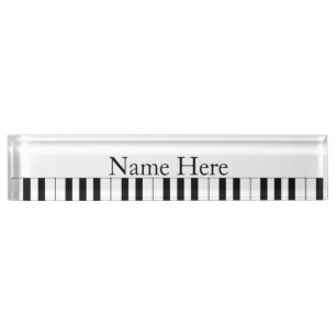 Piano Keys Name Plate