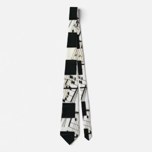 Piano keys neck tie