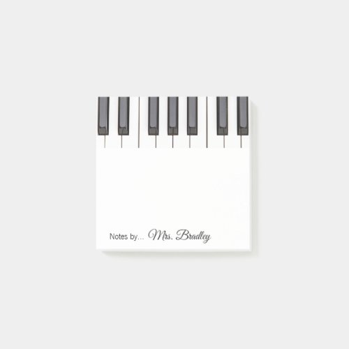 Piano Keys Notepad from Piano Teacher Post_it Notes