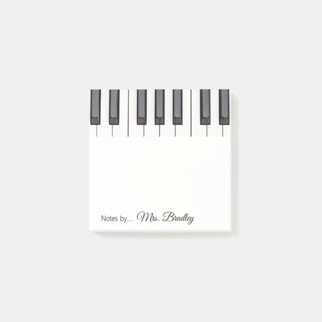 Piano Keys Notepad, from Piano Teacher Post-it Notes (Front)