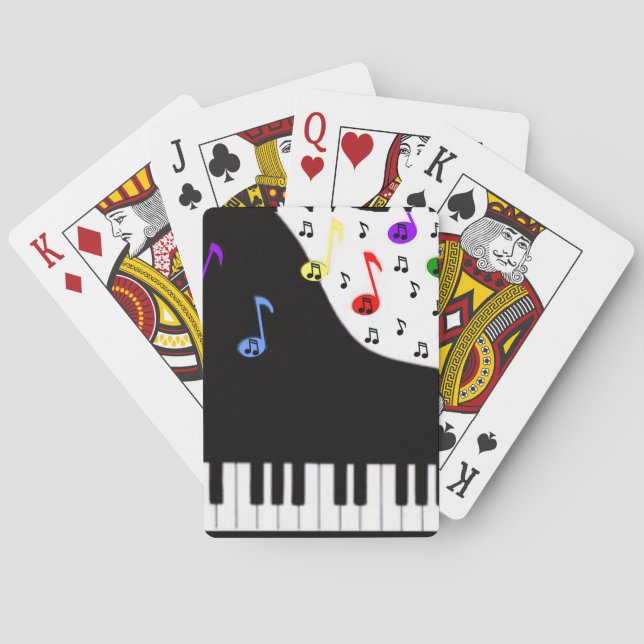 Piano Keys & Notes Poker Cards (Back)