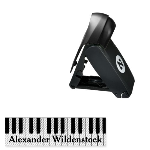 Piano Keys Optional Custom Name Pocket Stamp
