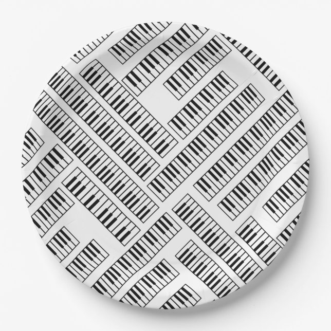 Piano Keys Paper Plates (Front)