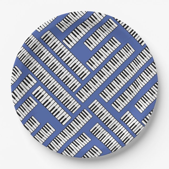 Piano Keys Paper Plates (Front)