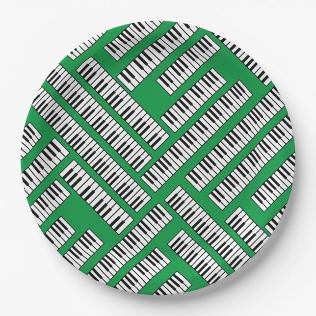 Piano Keys Paper Plates (Front)