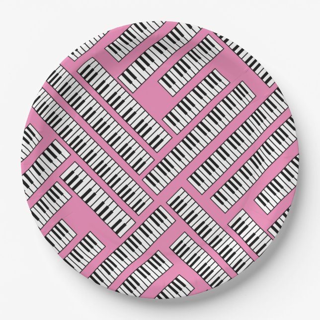 Piano Keys Paper Plates (Front)