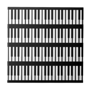 Piano Keys Pattern Ceramic Tile