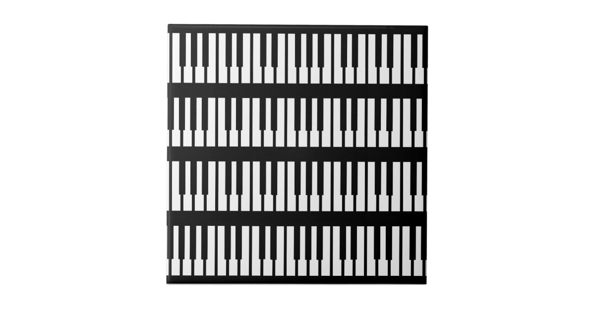 Piano Keys Pattern Ceramic Tile | Zazzle