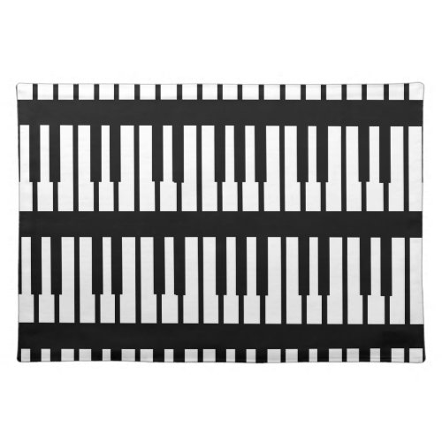 Piano Keys Pattern Fun Music Art Design Cloth Placemat