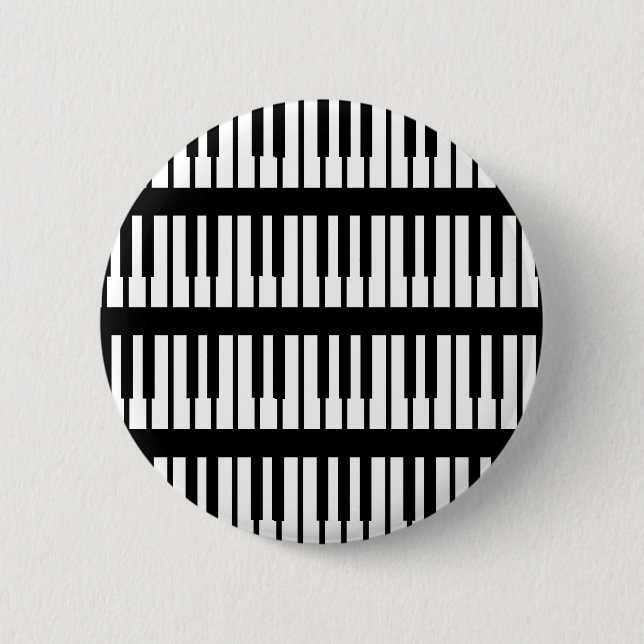 Piano Keys Pattern Pinback Button (Front)