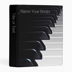 Piano Keys Personalized Music Mini Binder