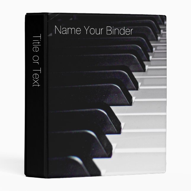 Piano Keys Personalized Music Mini Binder (Front/Spine)